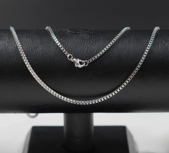 CADENA PLATEADA VENECIANA ACERO INOXIDABLE 60CM