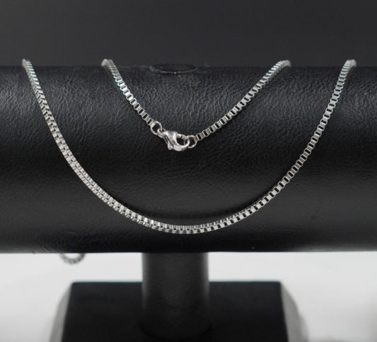 CADENA PLATEADA VENECIANA ACERO INOXIDABLE 60CM