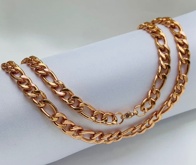 CADENA ROSA CARTIER GRUESA ACERO INOXIDABLE 50-60CM