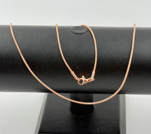 CADENA ROSA COLA RATON ACERO INOXIDABLE 60CM