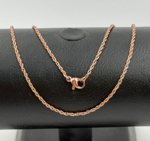 CADENA ROSA DELGADA ACERO INOXIDABLE 60CM