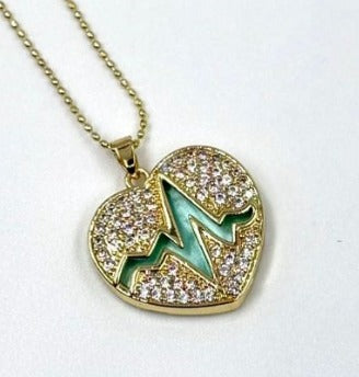 DUO CORAZON DORADP/VERDE RODIO