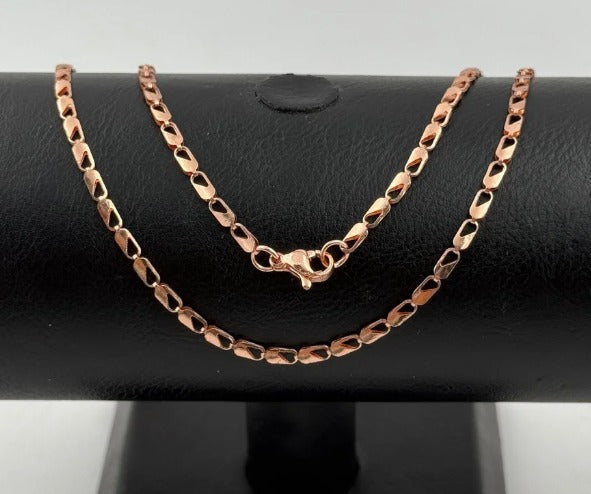 CADENA ROSA CANDADO ACERO INOXIDABLE 60CM