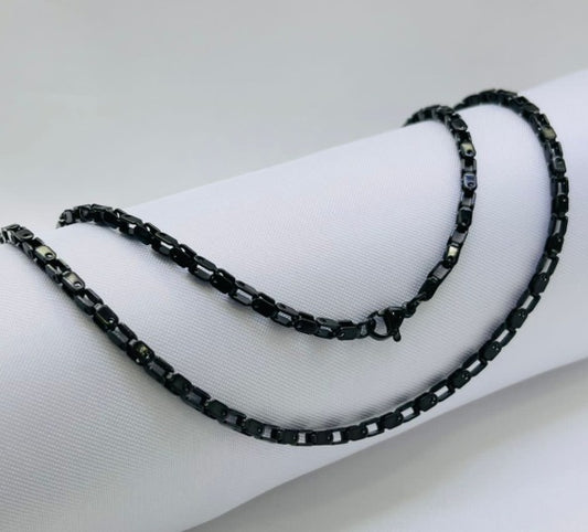 CADENA NEGRA BICICLETA GRUESA ACERO INOXIDABLE 60CM