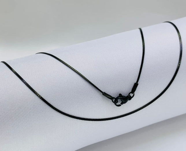 CADENA NEGRA ESPEJO ACERO INOXIDABLE 60CM