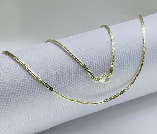 CADENA PLATIZADA CREMALLERA ACERO INOXIDABLE 60CM