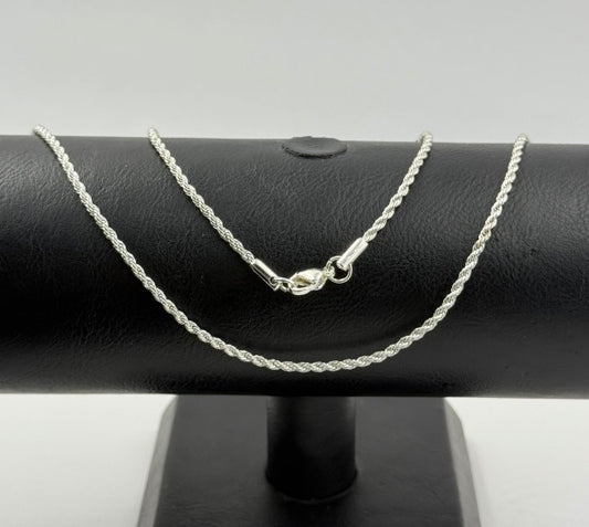 CADENA PLATIZADA LASO DELGADA ACERO INOXIDABLE 60CM