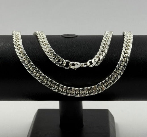 CADENA PLATEADA DOBLE ESLABON ACERO INOXIDABLE 60CM