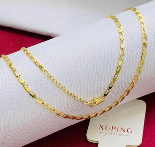 CADENA DORADA CANDADO RODIO 60CM