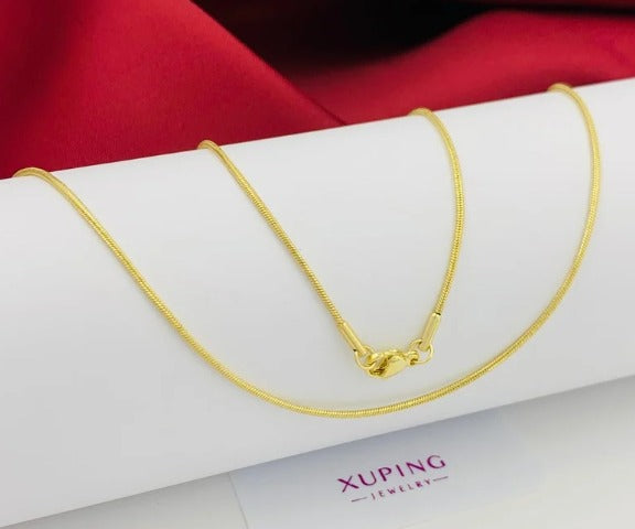 CADENA DORADA COLA RATON RODIO 60CM