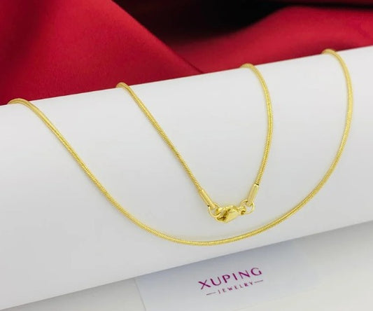 CADENA DORADA COLA RATON RODIO 60CM