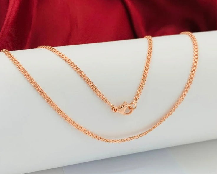 CADENA ROSA CHINESCA RODIO 50-60CM