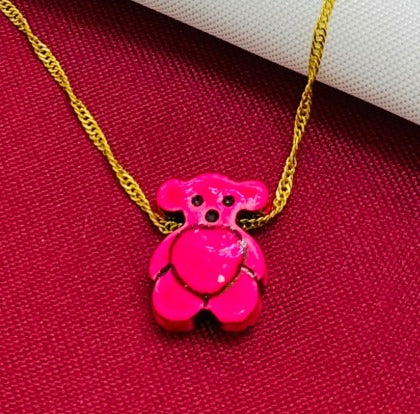 DUO OSO ROSA ACERO INOXIDABLE