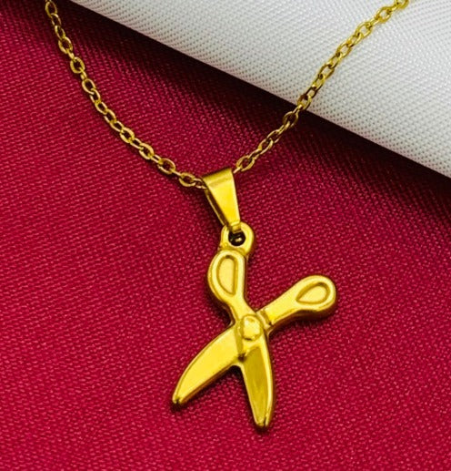 DUO TIJERAS DORADO ACERO INOXIDABLE