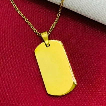 DUO PLACA DORADO ACERO INOXIDABLE