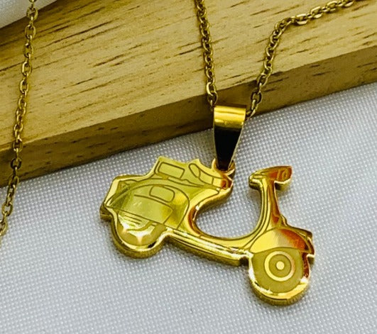 DUO MOTO DORADO ACERO INOXIDABLE