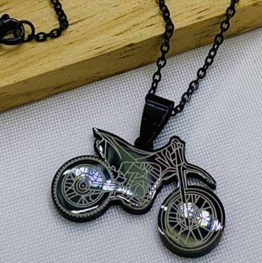 DUO MOTO NEGRO ACERO INOXIDABLE