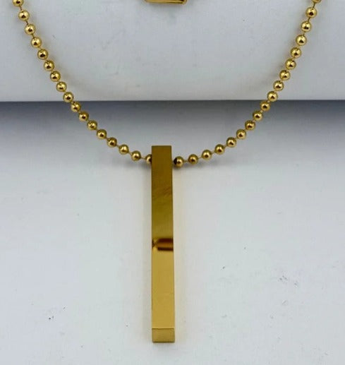 DUO LINGOTE DORADO ACERO INOXIDABLE