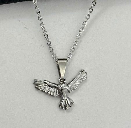 DUO AGUILA PLATEADO ACERO INOXIDABLE