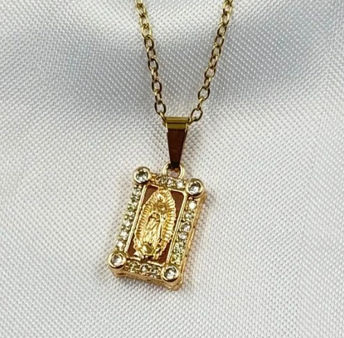 DUO RODIO VIRGEN DORADO