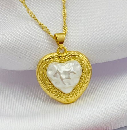 DIJE CORAZON BLANCO CORADO RODIO