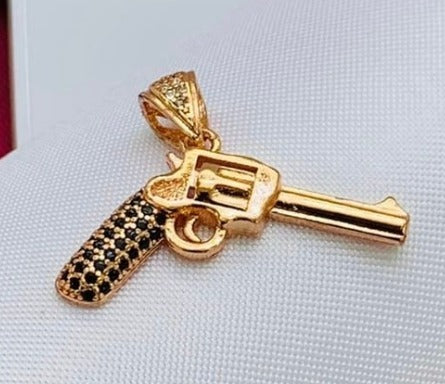 DIJE PISTOLA RODIO CIRCONES