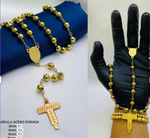 CAMANDULA DORADA ACERO INOXIDABLE