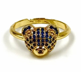 ANILLO OSO DORADO RODIO