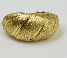 ANILLO RODIO DORADO GRABADO