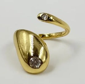 ANILLO RODIO DORADO CIRCON