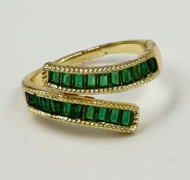 ANILLO RODIO DORADO CIRCON COLORES