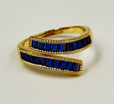 ANILLO RODIO DORADO CIRCON COLORES