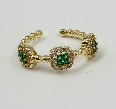 ANILLO RODIO CIRCON COLORES DORADO