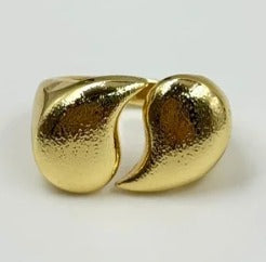 ANILLO RODIO DORADO DOS GOTAS