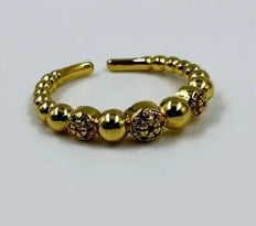 ANILLO RODIO DORADO CIRCON