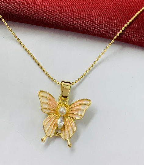 DUO RODIO MARIPOSA ROSA PERLA