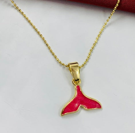 DUO RODIO COLA SIRENA DORADO ROJO