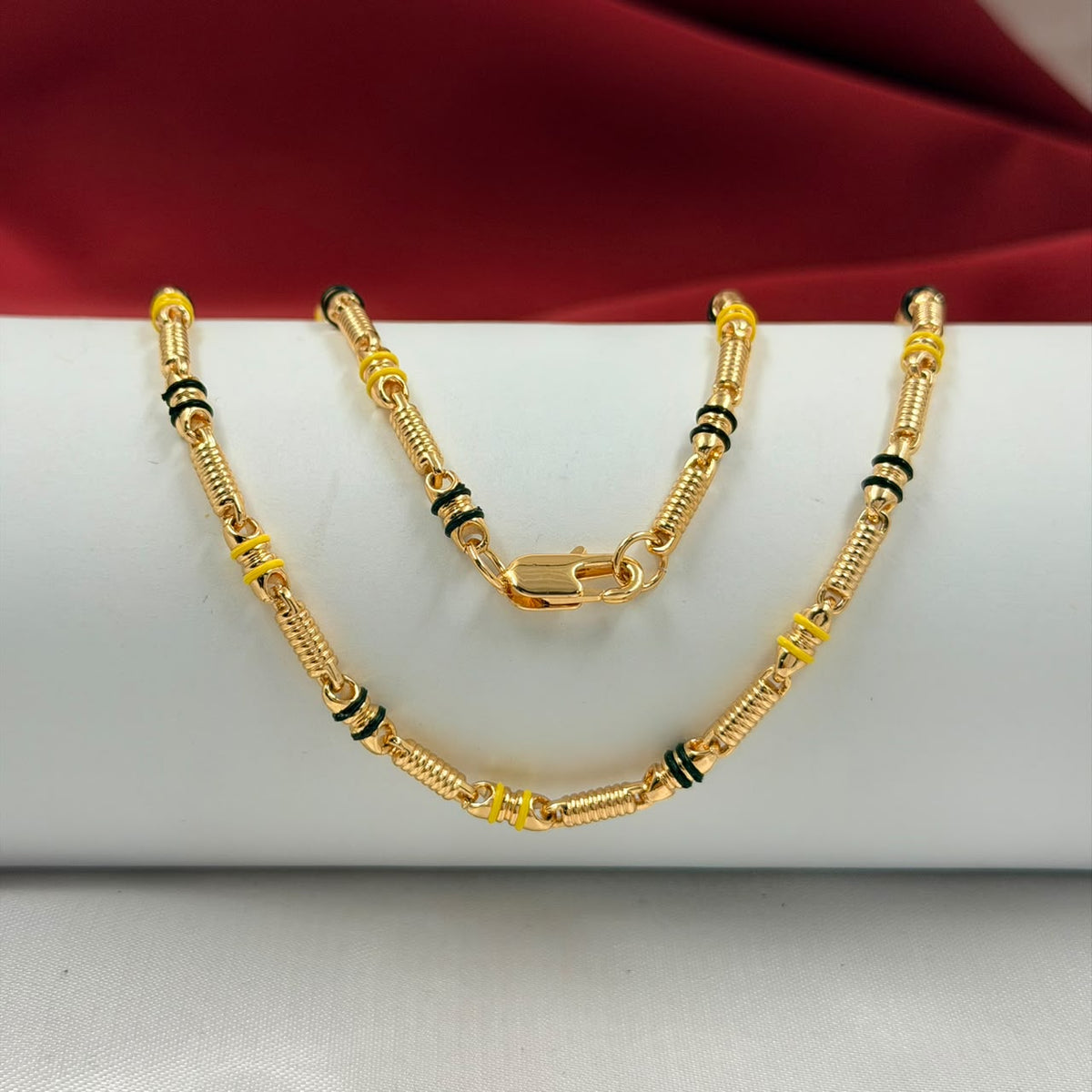 CADENA RODIO RUSTICA BARRILES CAUCHOS DORADO