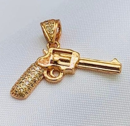 DIJE PISTOLA RODIO CIRCONES