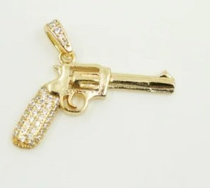 DIJE PISTOLA RODIO CIRCONES