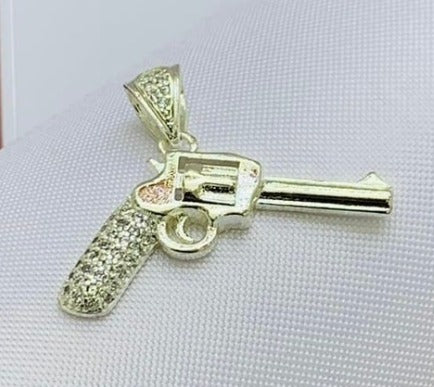 DIJE PISTOLA RODIO CIRCONES